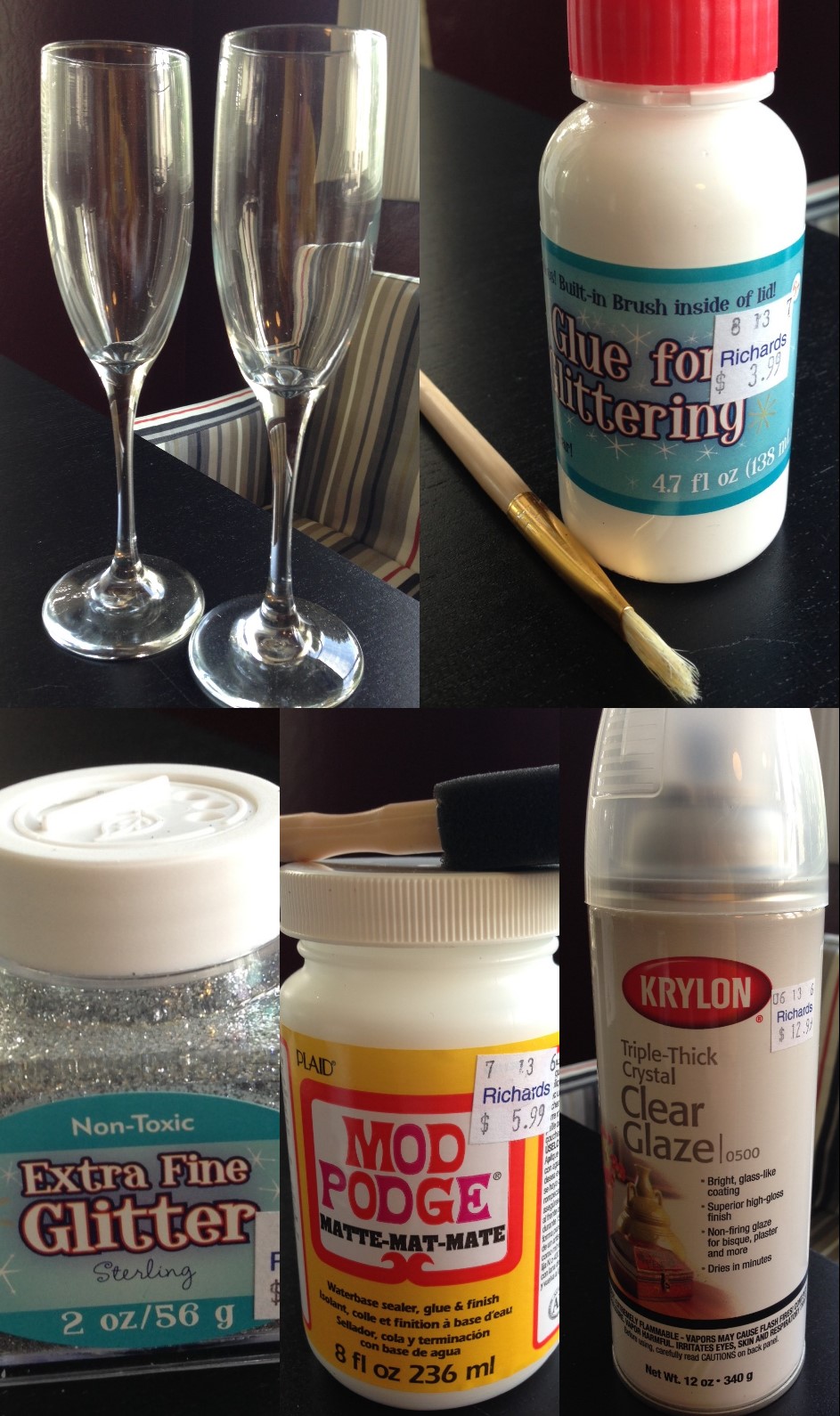 Extra Fine Glitter VS Glitter Spray Paint For A Glitter Wine Glass - Which  Works Better? 