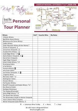 Harvest Wine Festival Planner