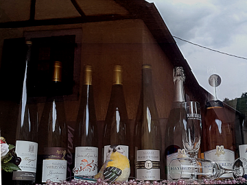 Alsace wine bottles